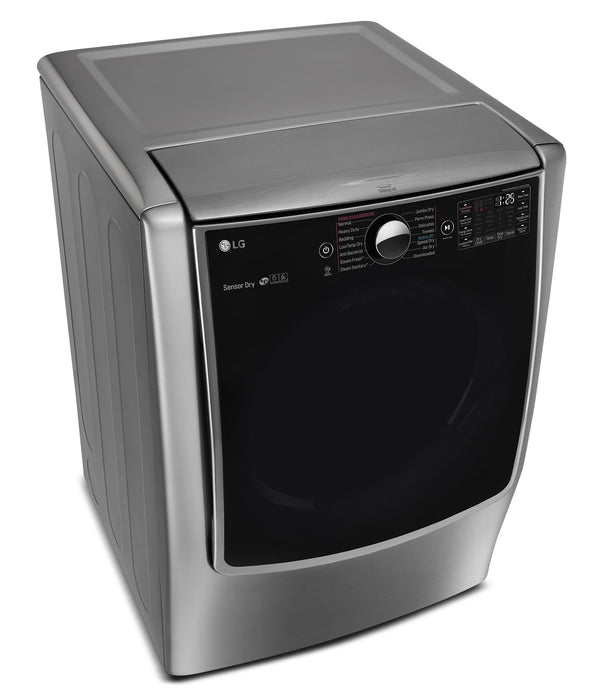 LG 9.0 Cu. Ft. Mega Capacity Gas Steam Dryer – Graphite Steel