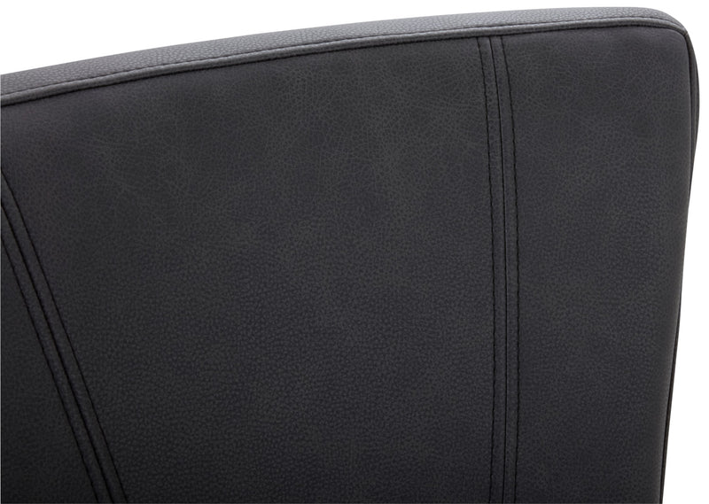 Quinn Barstool with Vegan Leather Fabric - Grey