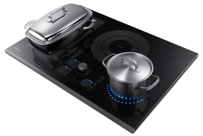 Samsung 30\" 5-Element Smart Induction Cooktop with Flex Zone & Virtual Flame Technology™ - Black Stainless Steel - NZ30K7880UG/AA