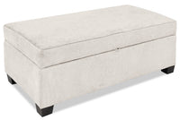 Becca Chenille Storage Ottoman – Silver