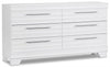 Olivia Bedroom 6-Drawer Dresser, 61.3\"W x 32.8\"H, Made in Canada - White