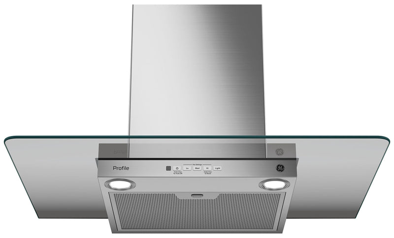 GE 30\" Wall-Mount Glass Canopy Chimney Range Hood – PVW7301SJSSC
