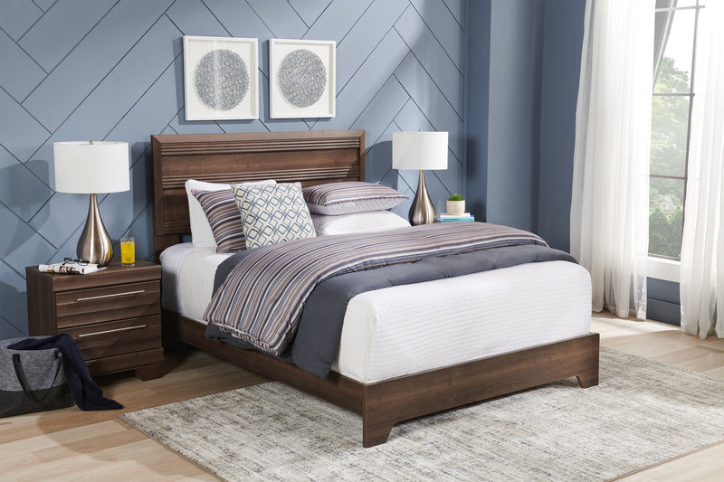 Olivia Bedside 2-Drawer Nightstand, 23.5\"W x 25.2\"H, Made in Canada - Grey