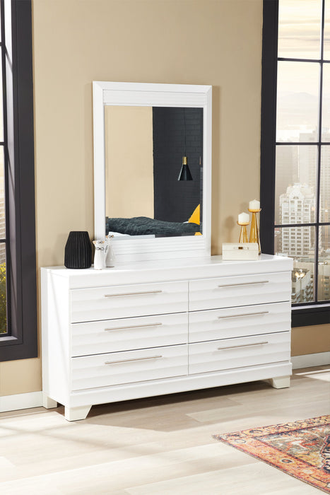 Olivia Bedroom Dresser Mirror, Made in Canada - White