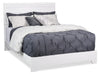 ["Olivia Panel Bed with Headboard & Frame, Made in Canada, White - Queen Size"]