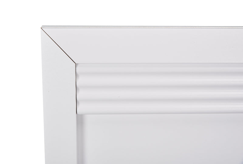 Olivia Panel Bed with Headboard & Frame, Made in Canada, White - Queen Size