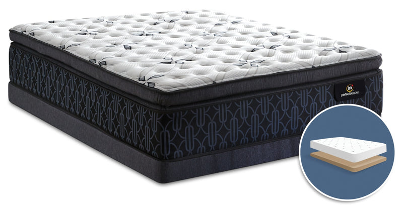 Serta Perfect Sleeper® Mansell Plush Super Pillow-Top Low-Profile Full Mattress Set