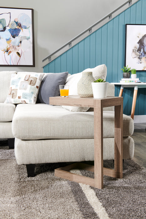 Orrie 11.75\" C-Shaped Chairside Table - Taupe