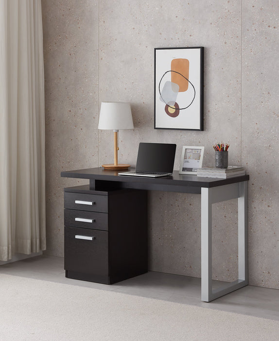 Oscar 47\" Reversible Office Desk with Storage - Espresso