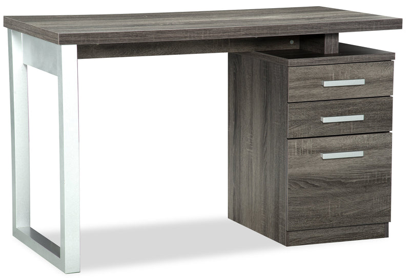 Oscar 47\" Reversible Office Desk with Storage - Grey