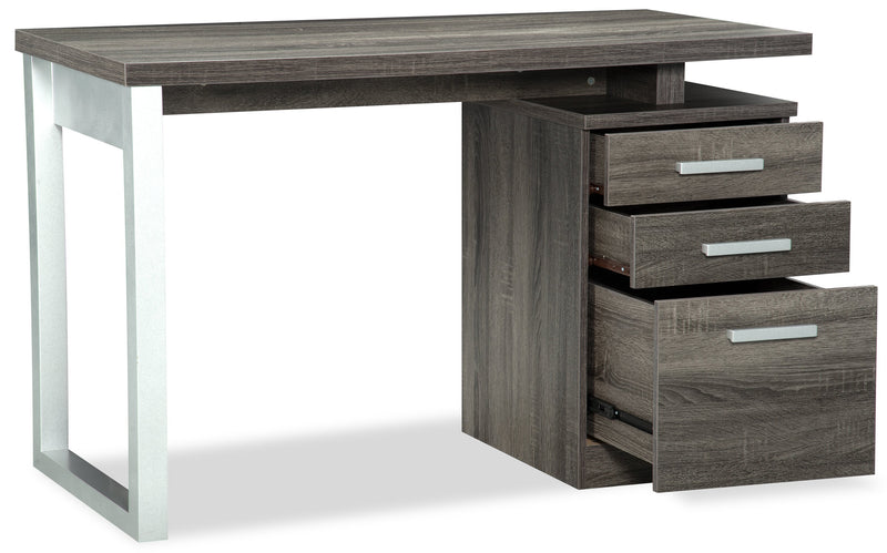 Oscar 47\" Reversible Office Desk with Storage - Grey