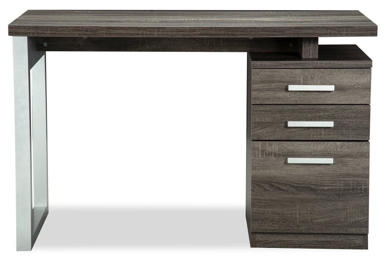 Oscar 47\" Reversible Office Desk with Storage - Grey