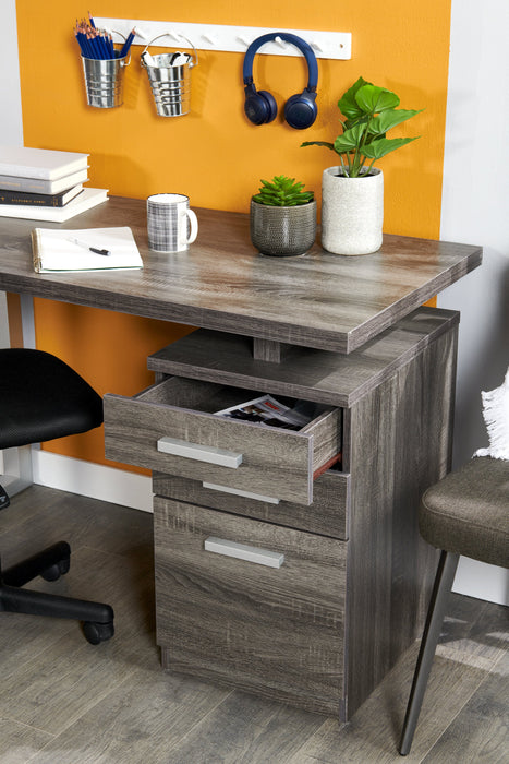 Oscar 47\" Reversible Office Desk with Storage - Grey