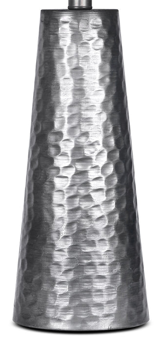 26\" Vintage Hammered Metal Table Lamp