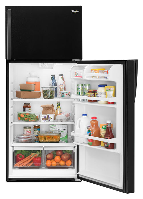 Whirlpool 28\" 14 Cu. Ft. Top-Mount Refrigerator - Black - WRT314TFDB