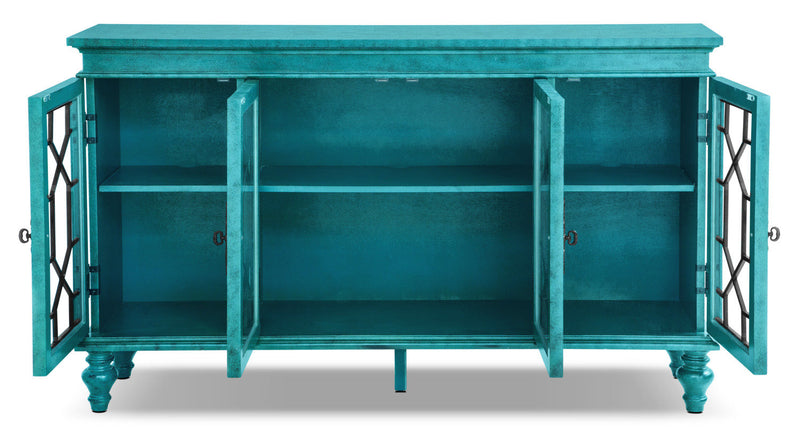 Rigolet 60\" 4-Door Accent Cabinet - Blue