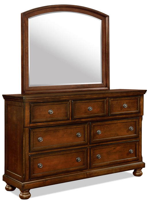 Chelsea Bedroom Dresser Mirror - Cherry Brown