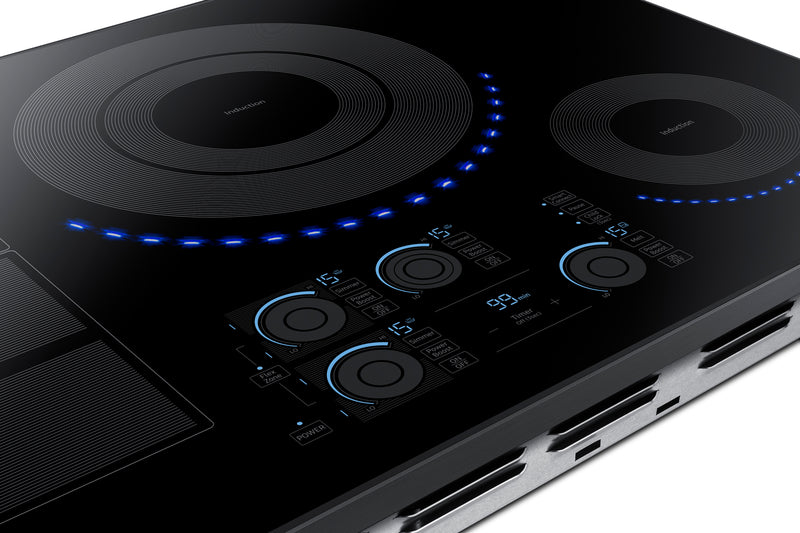 Samsung 30\" 5-Element Smart Induction Cooktop with Flex Zone & Virtual Flame Technology™ - Black Stainless Steel - NZ30K7880UG/AA