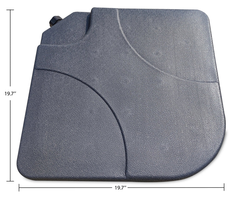 Outdoor Patio 4-Piece Umbrella Base - Weather Resistant Plastic, Universal Fit, Water or Sand Fill Base - Black