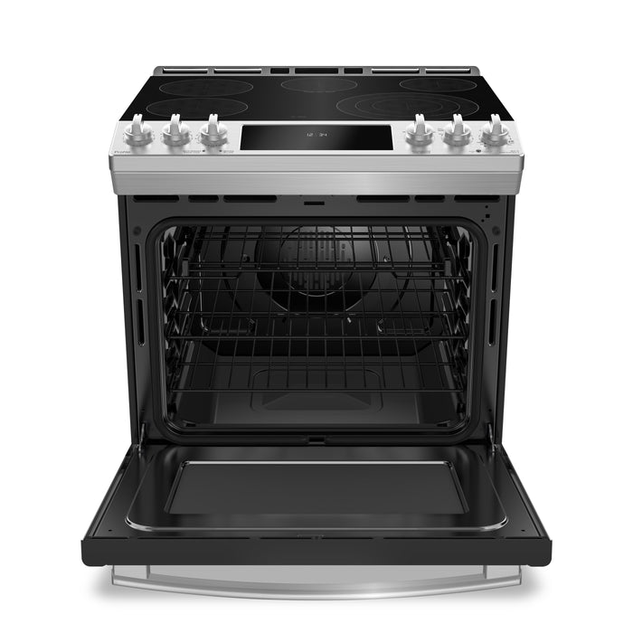 Profile 5.3 Cu. Ft. Slide-In Range with 450 Degree Baking Drawer and True European Convection - Stainless Steel Fingerprint Resistant - PCS940YMFS