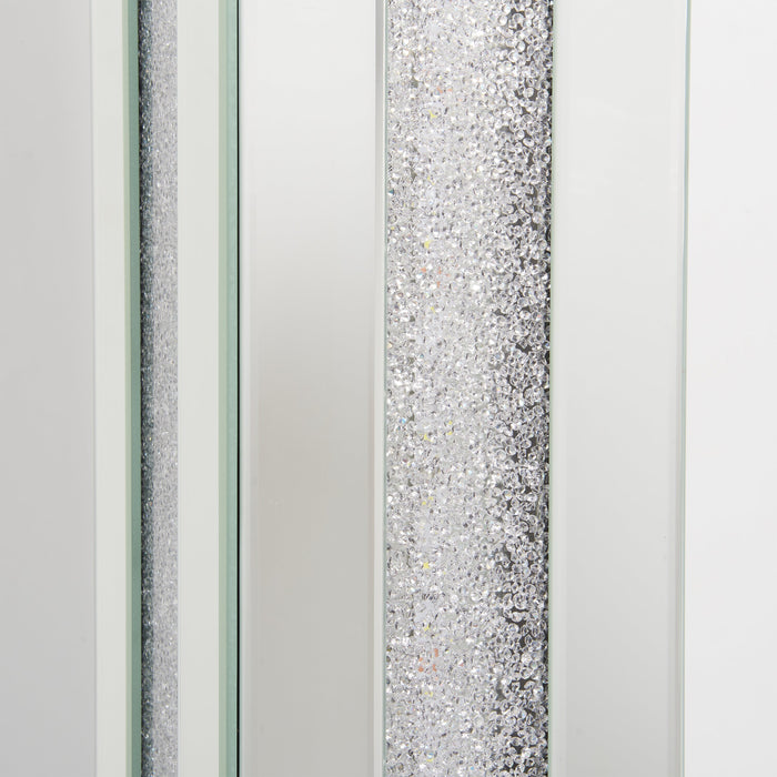 Persia 54.3\" Glam Floor Lamp with Glass, Mirror and Acrylic Crystals