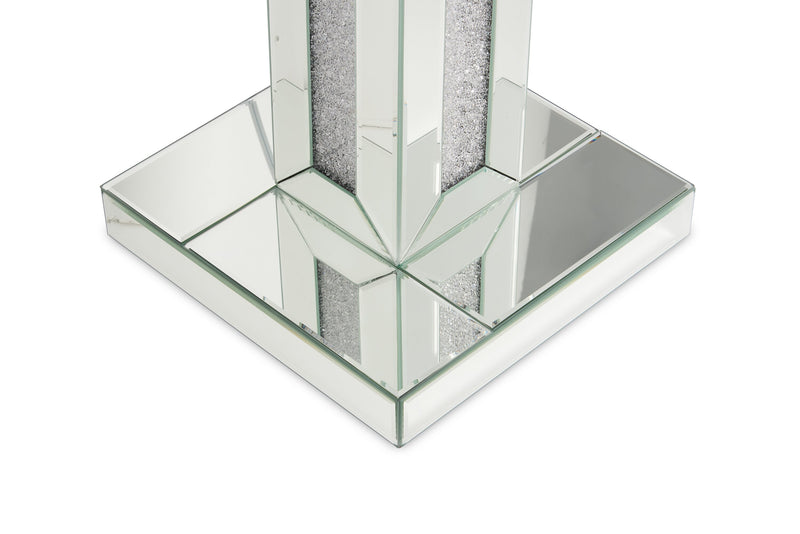 Persia 54.3\" Glam Floor Lamp with Glass, Mirror and Acrylic Crystals