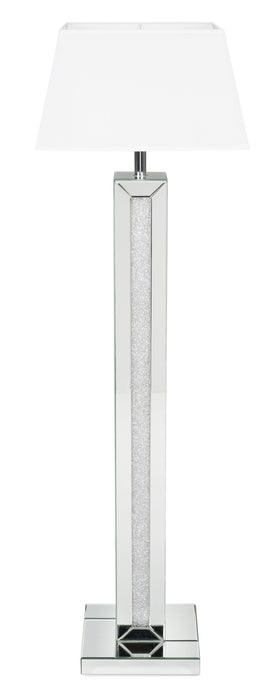 Persia 54.3\" Glam Floor Lamp with Glass, Mirror and Acrylic Crystals
