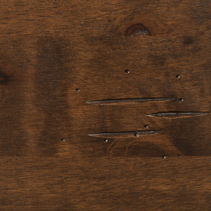 Plum Dining Bench, Wood, Live-Edge Look, 47.25\"W- Nutmeg Brown