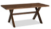 ["Plum Dining Table, Wood, Live-Edge Look, 70.75\"W- Nutmeg Brown"]