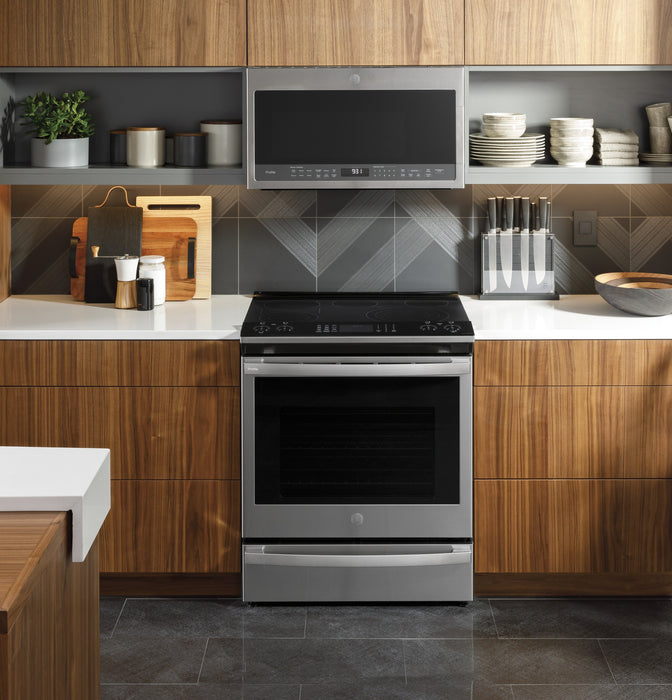 Profile 5.3 Cu. Ft. Smart Electric Range with True European Convection - Stainless Steel - PSS93YPFS