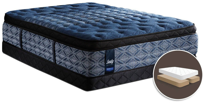 Sealy Posturepedic Performance Plus Mornington Medium Euro Pillow-Top Split Queen Mattress Set