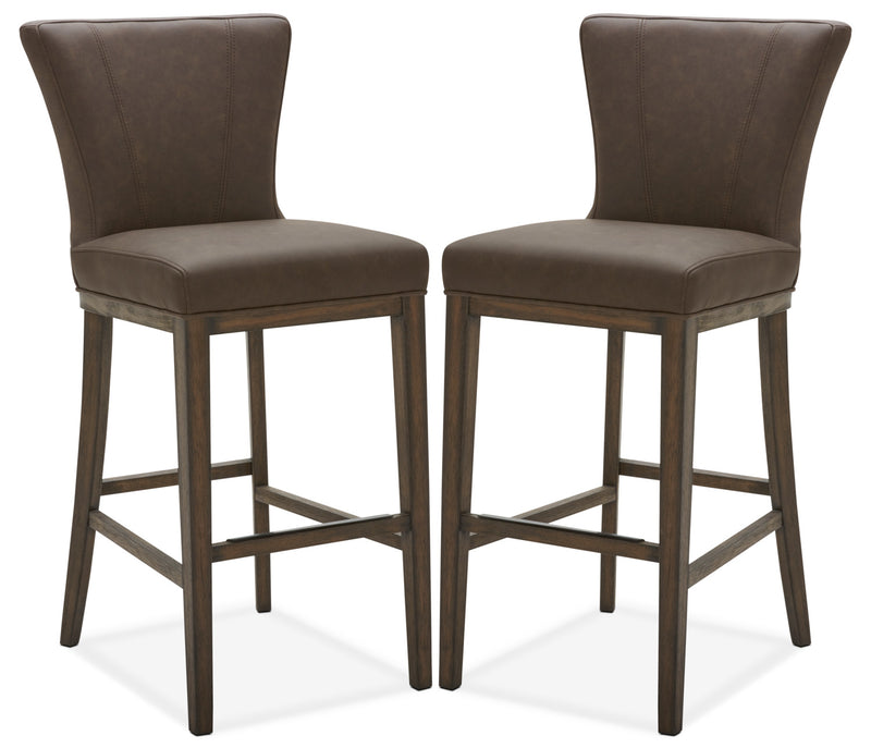 Quinn Bar Stool, Set of 2 – Brown