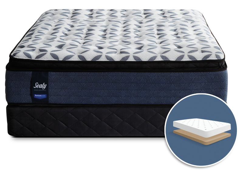Sealy Posturepedic Kingsmill Pillow-Top Plush Low-Profile Queen Mattress Set