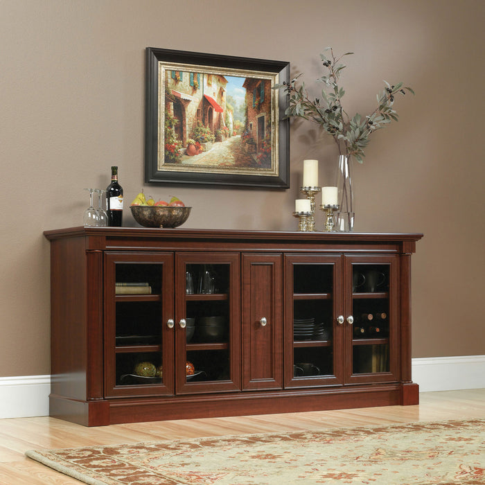 Palladia 70\" Traditional TV Stand with Storage and Cable Management for TVs up to 80\"- Cherry