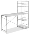 Lulea 48\" Office Desk with Open Shelves - White