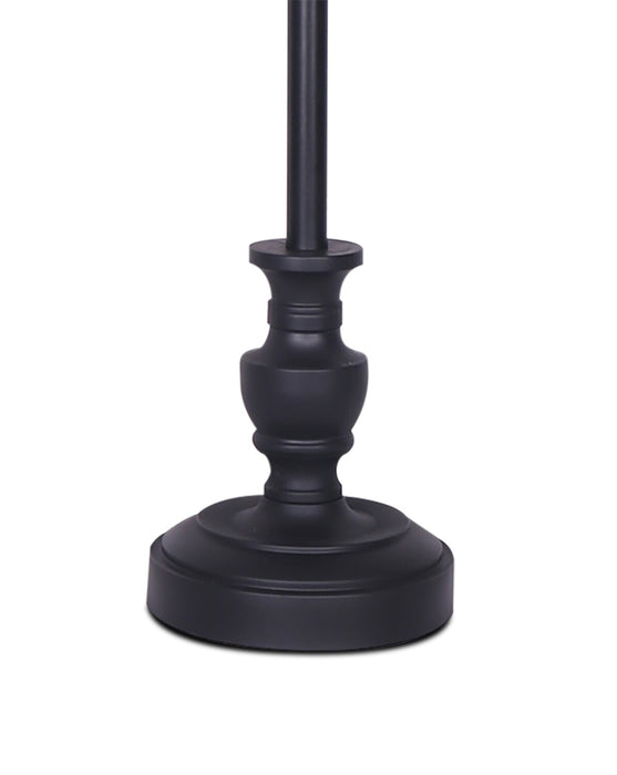 Quinn Traditional Black 3-Piece Set, Floor and Two Table Lamps