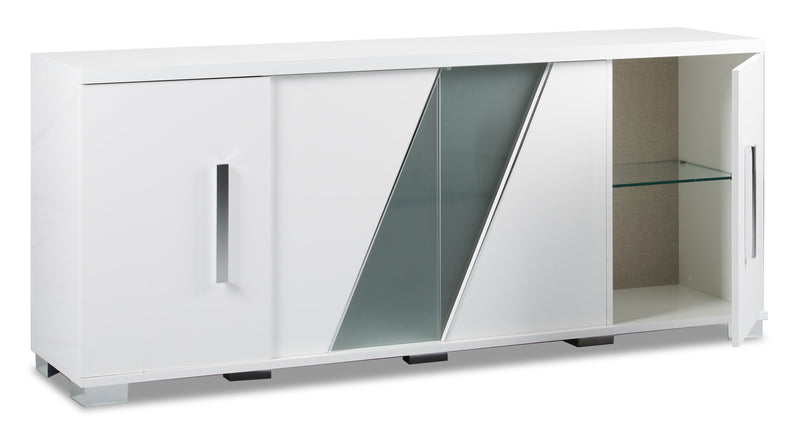 Raia Dining Server with Storage - Made in Italy, Modern, 79.5\"W - White