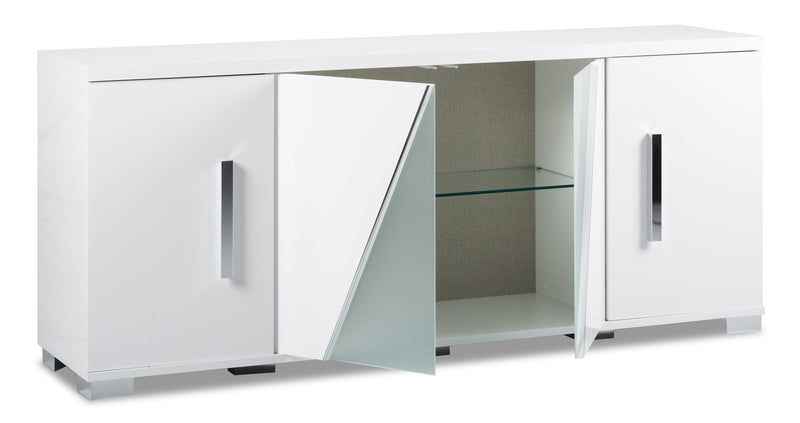 Raia Dining Server with Storage - Made in Italy, Modern, 79.5\"W - White