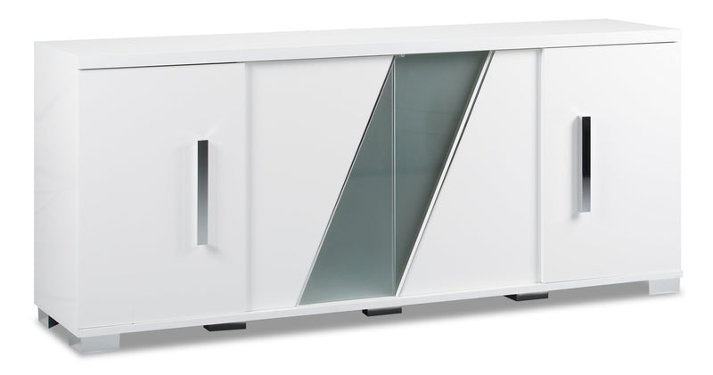 Raia Dining Server with Storage - Made in Italy, Modern, 79.5\"W - White
