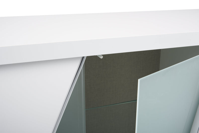 Raia Dining Server with Storage - Made in Italy, Modern, 79.5\"W - White