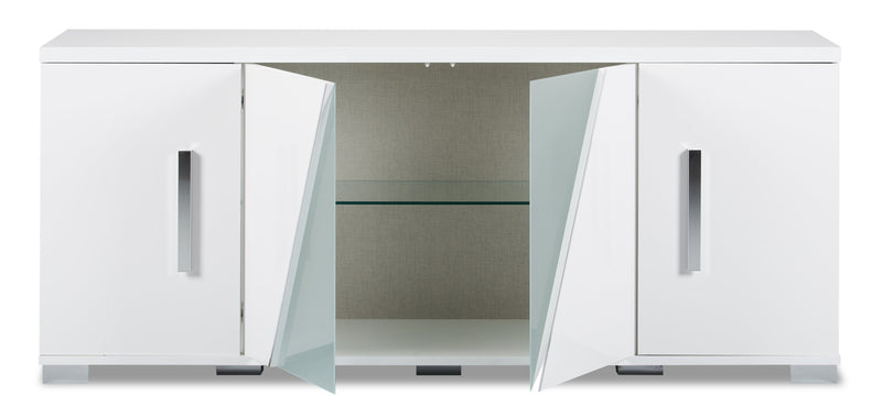 Raia Dining Server with Storage - Made in Italy, Modern, 79.5\"W - White