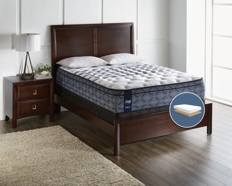 Sealy Posturepedic Performance Plus Lindfield Firm Euro-Top Low-Profile Queen Mattress Set