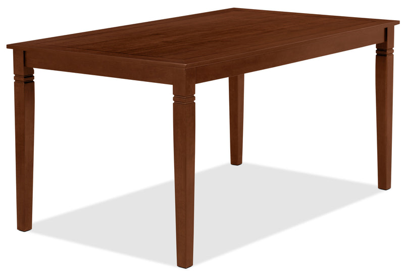 Aran 5pc Dining Set with Table & 4 Chairs, 60\"W - Brown
