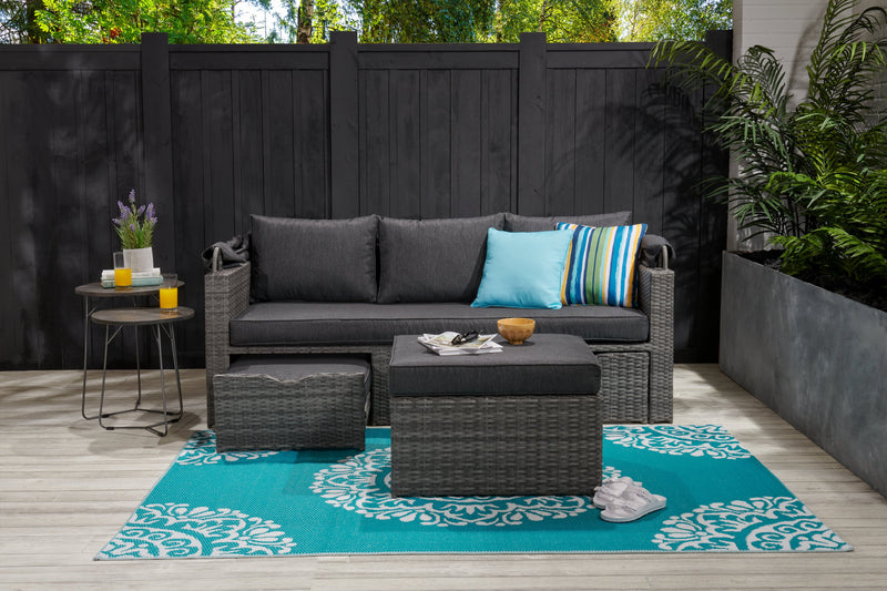 Remmi 18\" 2-Pack Nesting Accent Tables - Sand grey and gun metal grey 