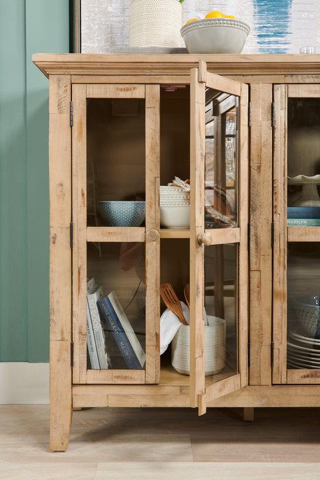 Rocco 48\" 4-Door Accent Cabinet - Natural Wood