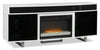 Odesos 72\" Modern Electric Fireplace TV Stand with Storage and Cable Management for TVs up to 80\"- White