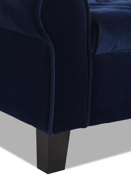 Sadie 53\" Storage Bench - Blue Velvet
