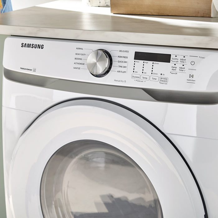 Samsung 5.2 Cu. Ft. Front-Load Washer and 7.5 Cu. Ft. Electric Dryer - White