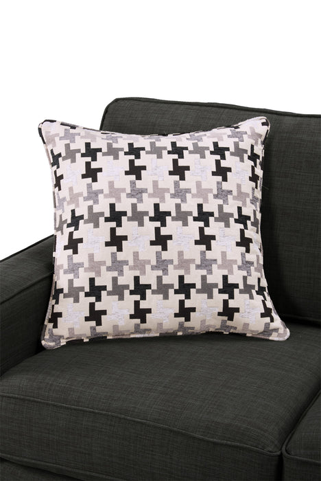 Made in Canada Sawyer 2-Piece Linen-Look Fabric Sectional with Reversible Cushions - Charcoal Grey