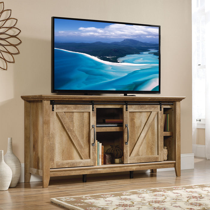 Dakota Pass 65\" Rustic TV Stand with Storage and Cable Management for TVs up to 75\"- Light Brown